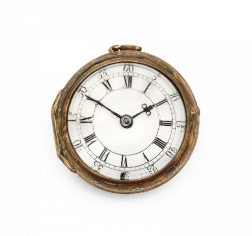 Thomas Tompion Edward Banger, London. An early 18th century gilt metal consular case pocket watch