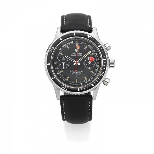 Nivada. A stainless steel manual wind chronograph wristwatch