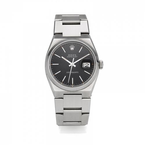 Rolex. A stainless steel quartz calendar bracelet watch