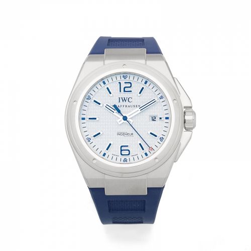 IWC. A limited edition stainless steel automatic calendar wristwatch