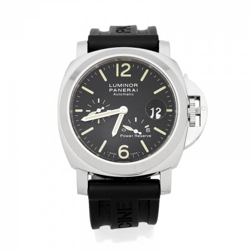 Panerai. A stainless steel automatic calendar wristwatch with 40 hour power reserve