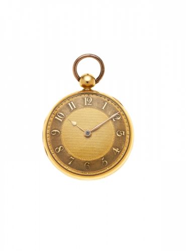 Barwise, London. An 18K gold key wind open face pocket watch