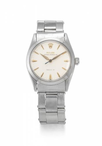 Rolex. A boy size stainless steel manual wind bracelet watch