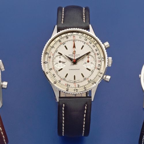 Breitling. A stainless steel manual wind chronograph wristwatch