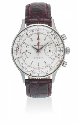Breitling. A stainless steel manual wind chronograph wristwatch