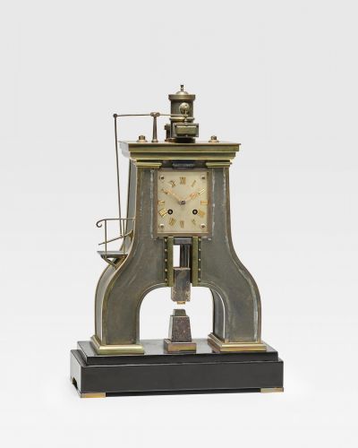 An automaton industrial clock