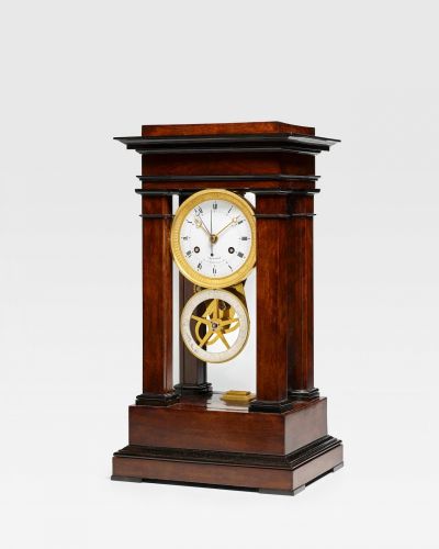 A Fine Mahogany Mantel Regulator with Equation of Time