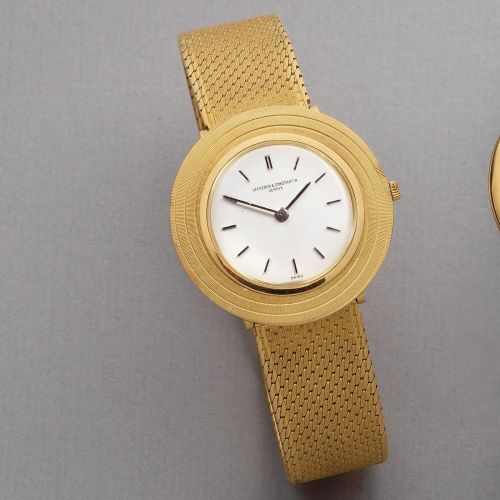 Vacheron Constantin. An 18K gold ultra thin manual wind bracelet watch