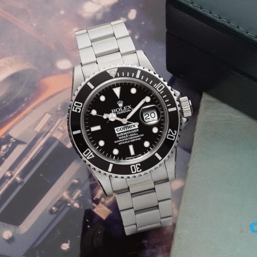 Rolex. A rare stainless steel automatic centre seconds divers bracelet watch made for Comex