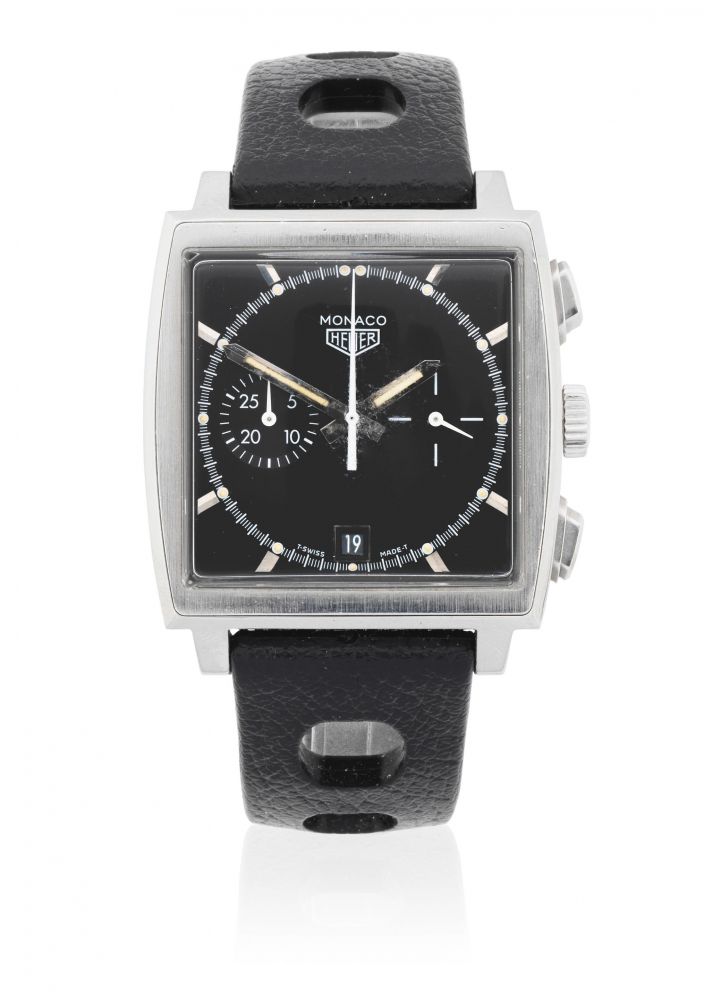 TAG Heuer. A Limited Edition stainless steel automatic calendar chronograph wristwatch