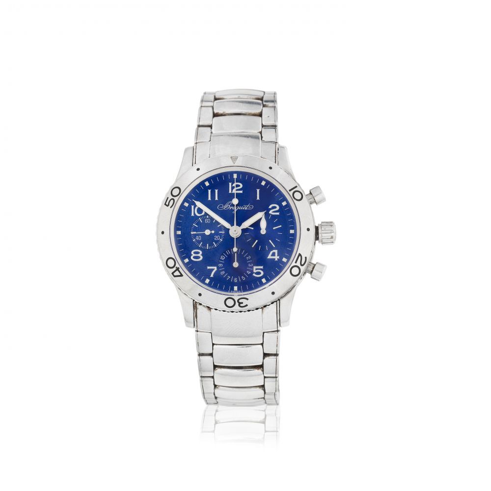 Breguet. A stainless steel automatic chronograph bracelet watch