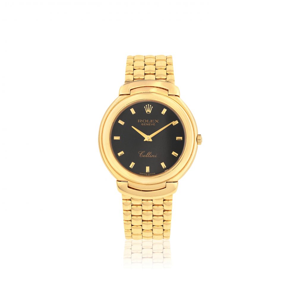 Rolex. An 18K gold quartz bracelet watch