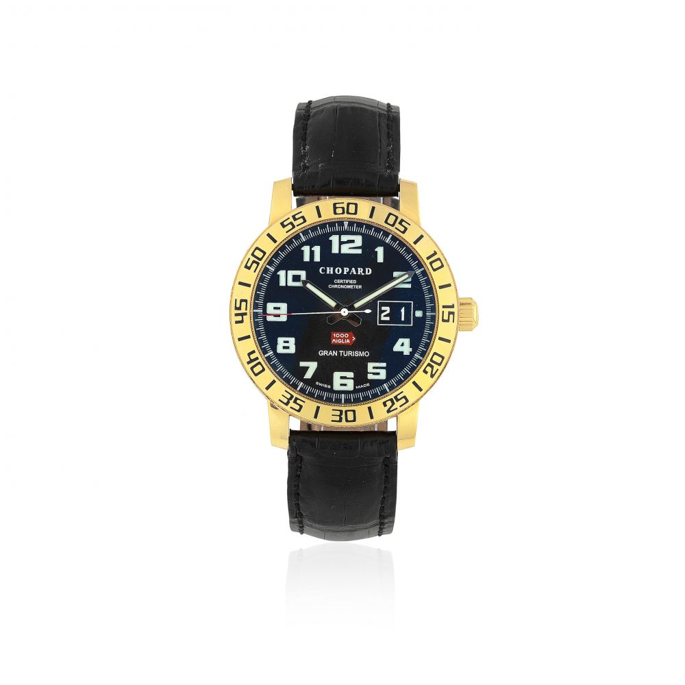 Chopard. A Limited Edition 18K gold automatic calendar wristwatch