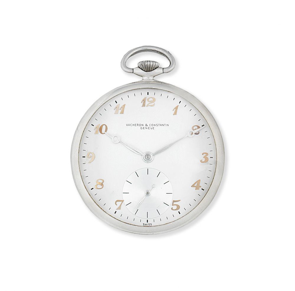 Vacheron Constantin. A rare and lightweight aluminium keyless wind open face pocket watch