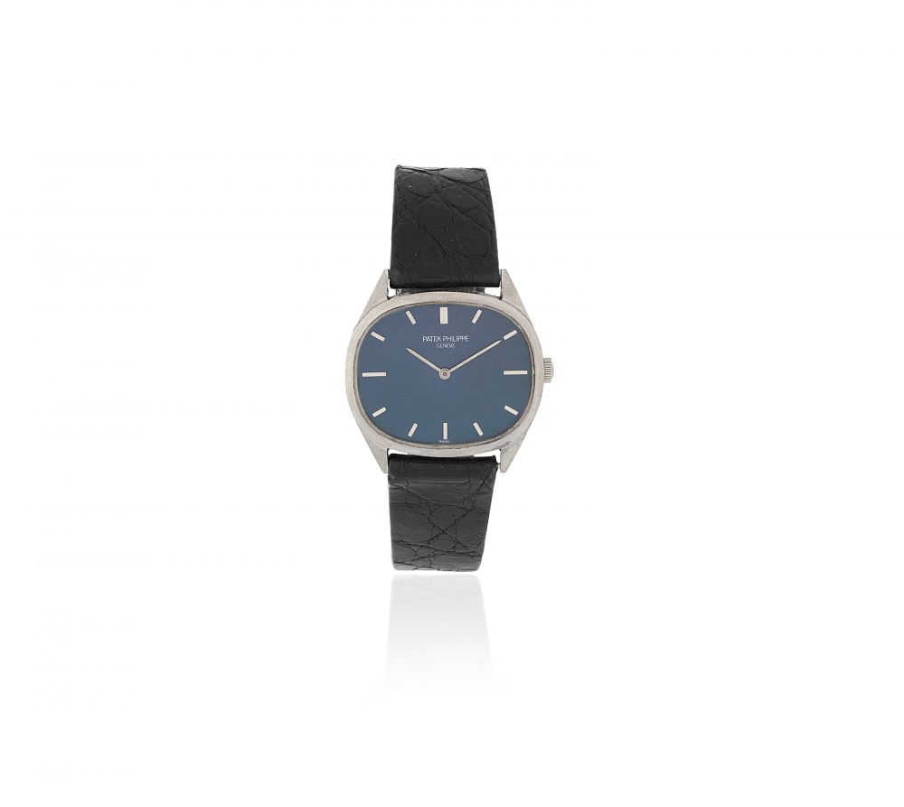 Patek Philippe. An 18K white gold manual wind wristwatch