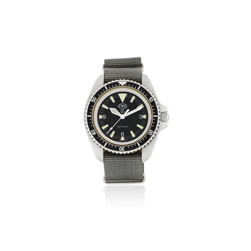 CWC. A military stainless steel automatic wristwatch