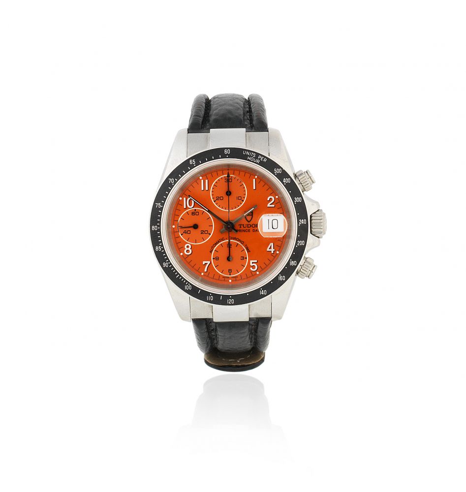 Tudor. A stainless steel automatic calendar chronograph wristwatch