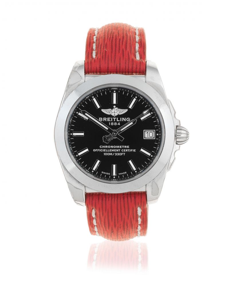 Breitling. A stainless steel quartz calendar wristwatch