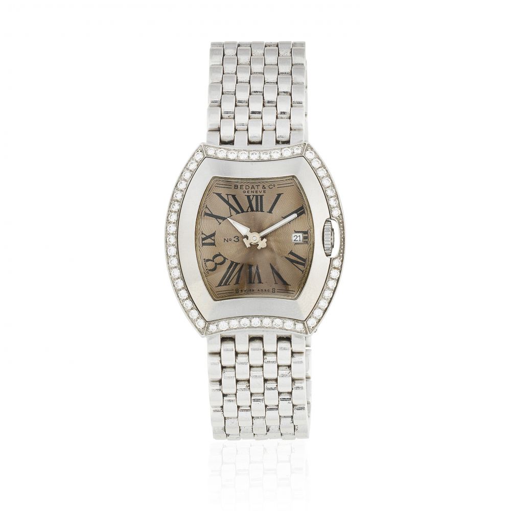 Bedat Co. A lady's stainless steel quartz calendar bracelet watch