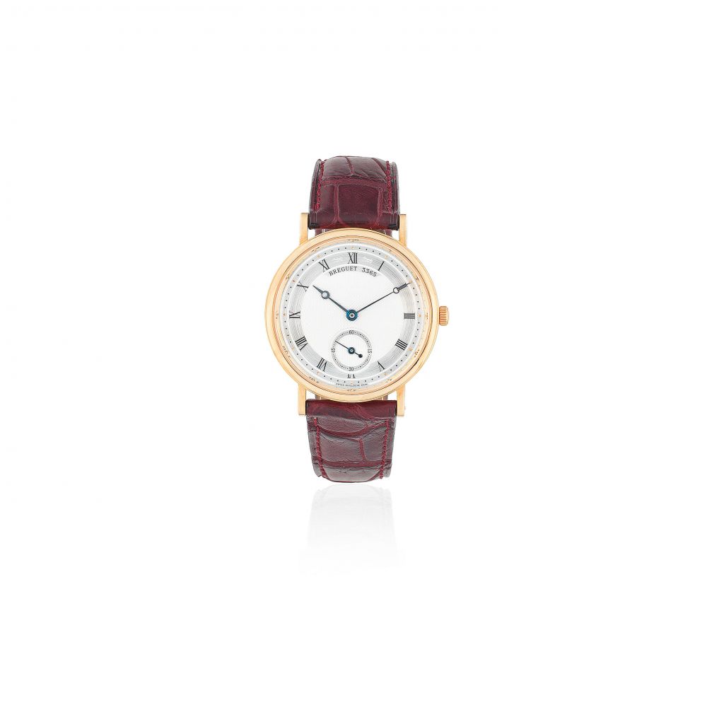 Breguet. An 18K rose gold manual wind wristwatch
