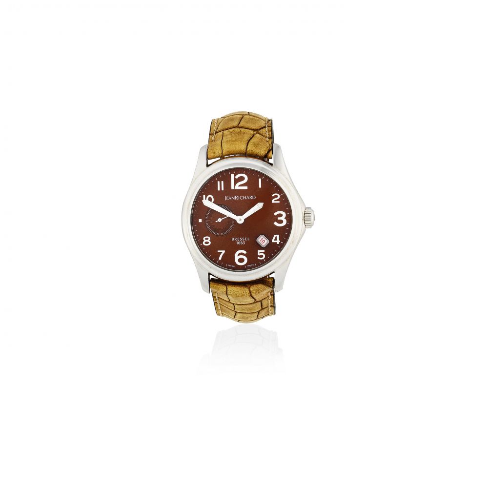 Jean Richard. A stainless steel automatic calendar wristwatch