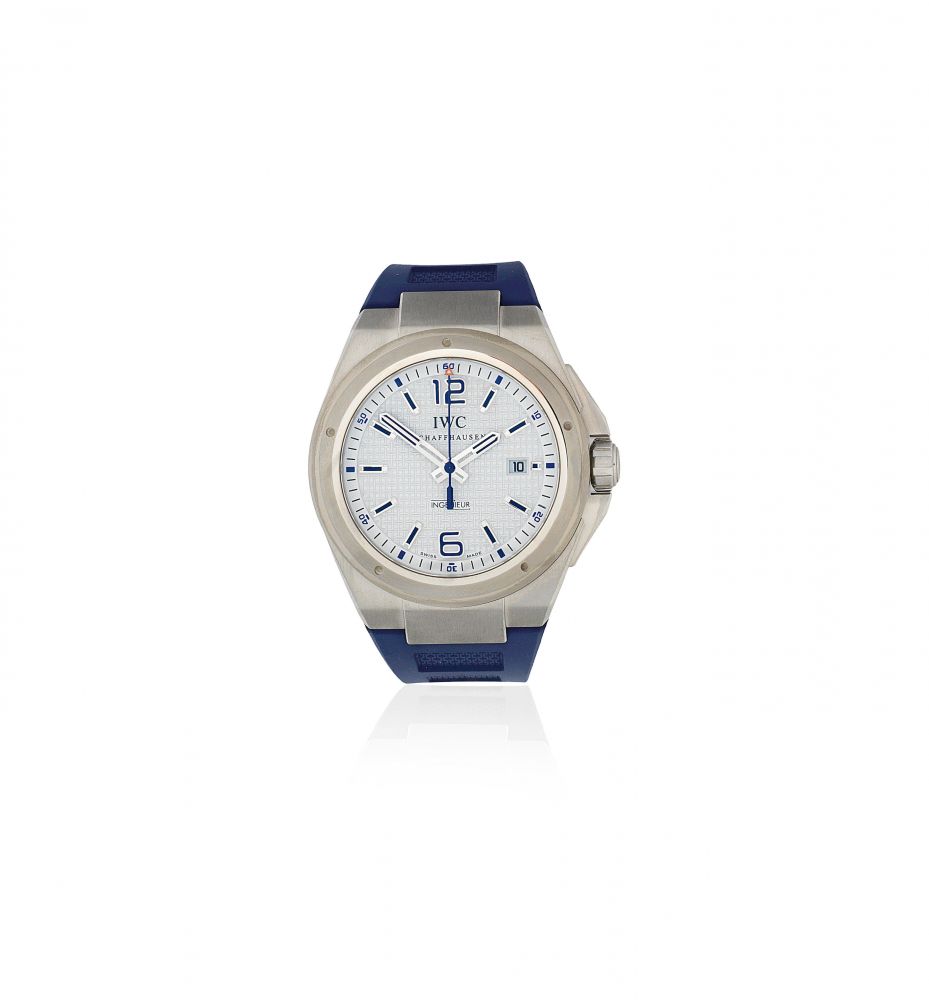 IWC. A limited edition stainless steel automatic calendar wristwatch