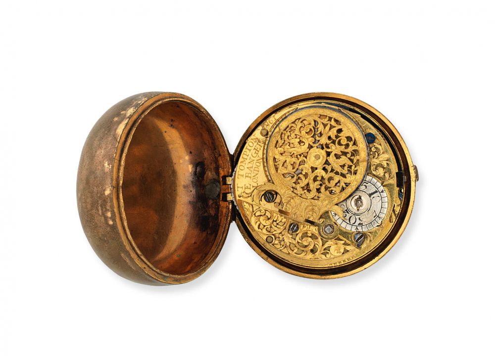 Thomas Tompion Edward Banger, London. An early 18th century gilt metal consular case pocket watch