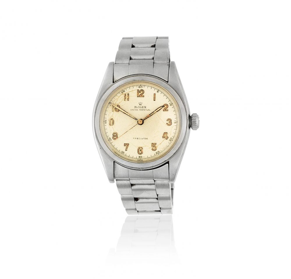 Rolex. A stainless steel automatic bracelet watch