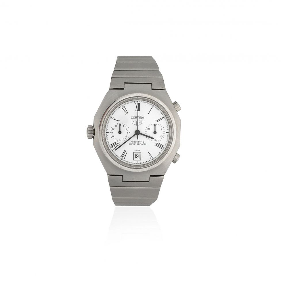 Heuer. A recently serviced stainless steel automatic calendar chronograph bracelet watch