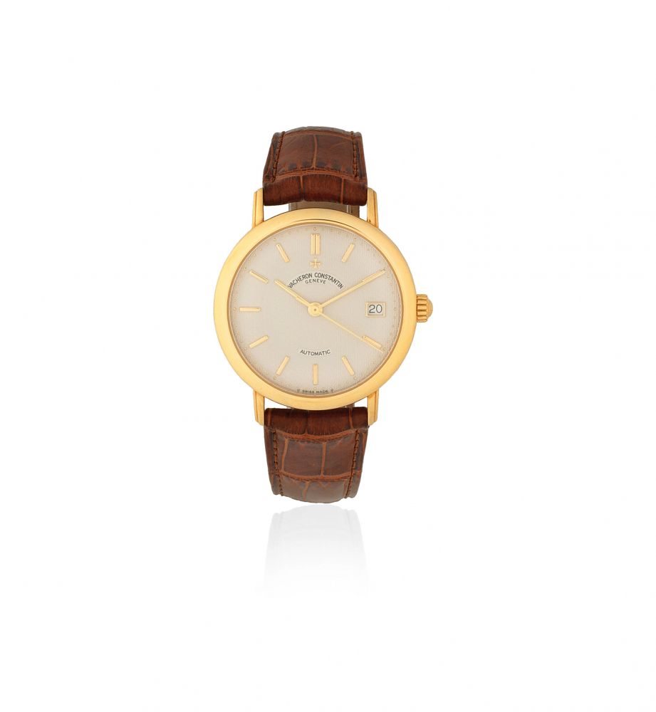 Vacheron Constantin. An 18K gold automatic calendar wristwatch