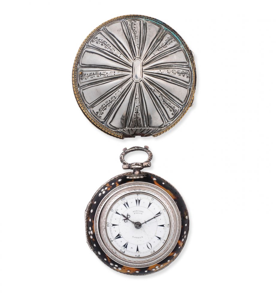 Edward Prior, London. A silver and gilt quadruple cased key wind pocket watch made for the Turkish market