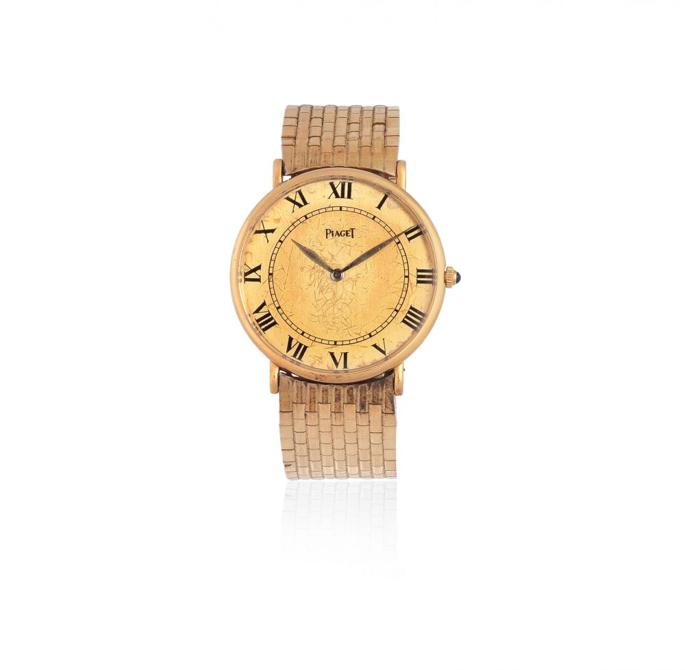 Piaget. An 18K gold manual wind bracelet watch