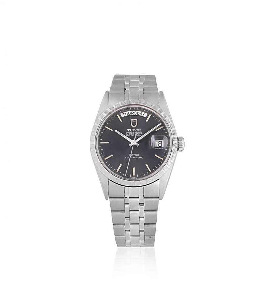 Tudor. A stainless steel automatic calendar bracelet watch