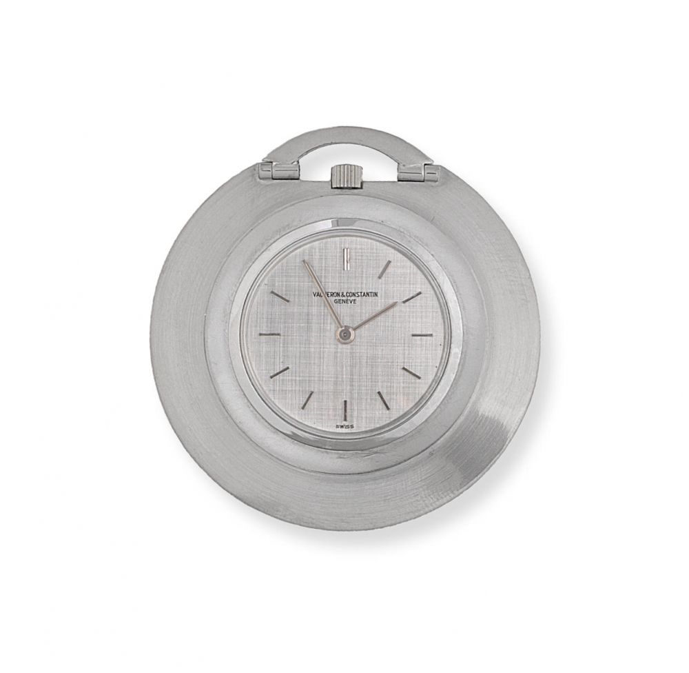 Vacheron Constantin. An 18K white gold keyless wind open face pocket watch