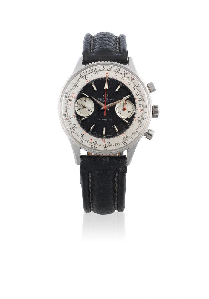 Breitling. A stainless steel manual wind chronograph wristwatch
