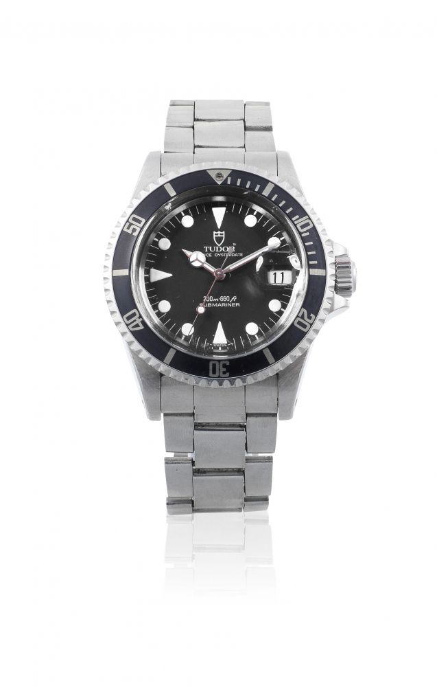 Tudor. A stainless steel automatic calendar bracelet watch