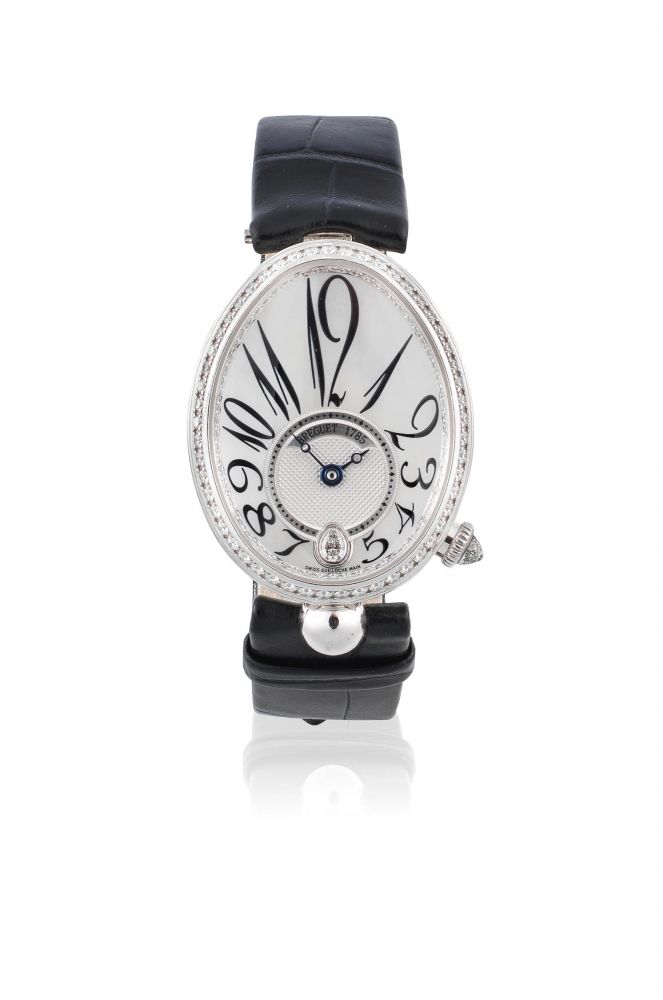 Breguet. A fine lady's 18K white gold and diamond set automatic wristwatch