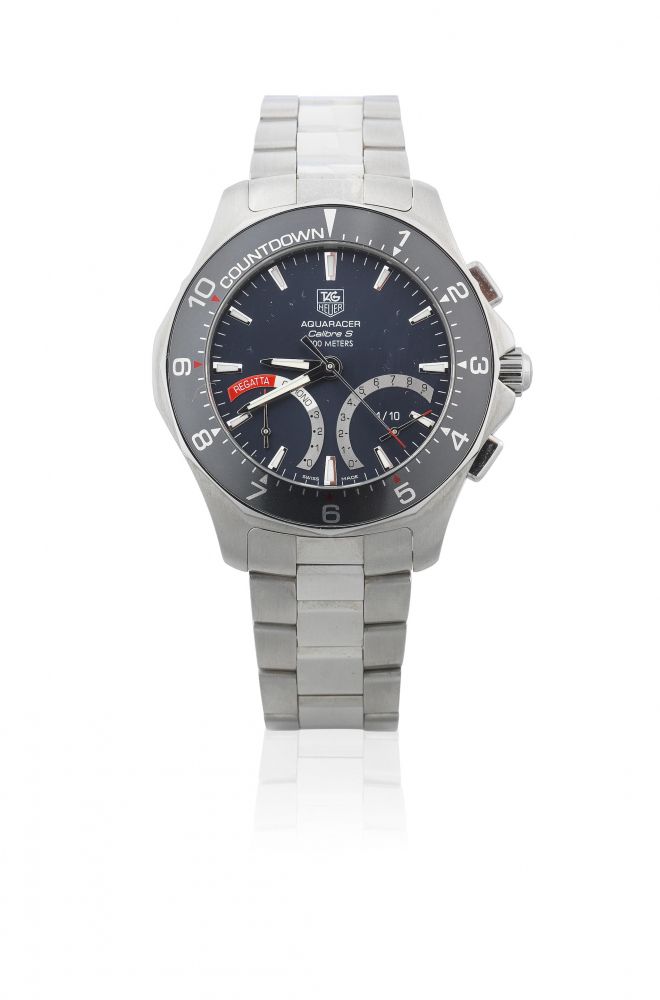 TAG Heuer. A stainless steel quartz chronograph bracelet watch