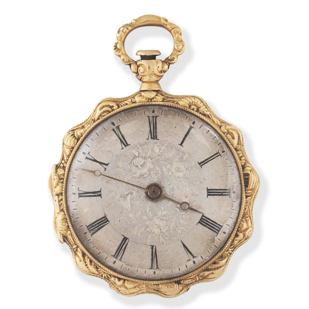 Charles, 272 Rue St Honoré, À Paris. A small continental gold key wind open face pocket watch