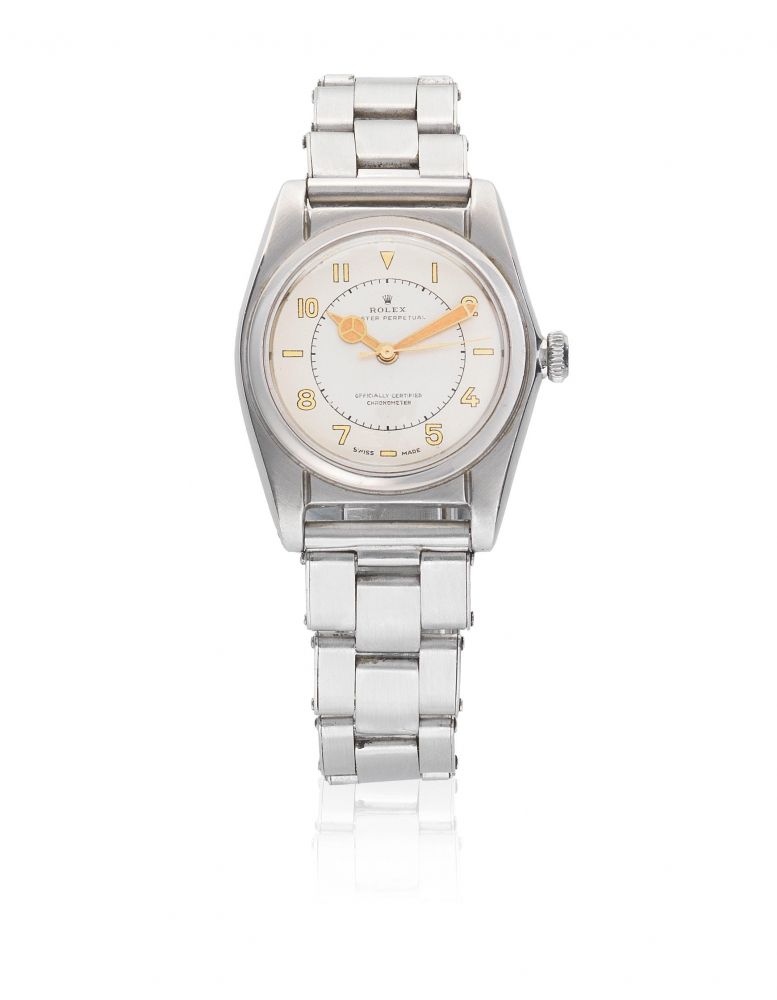 Rolex. A stainless steel automatic bracelet watch