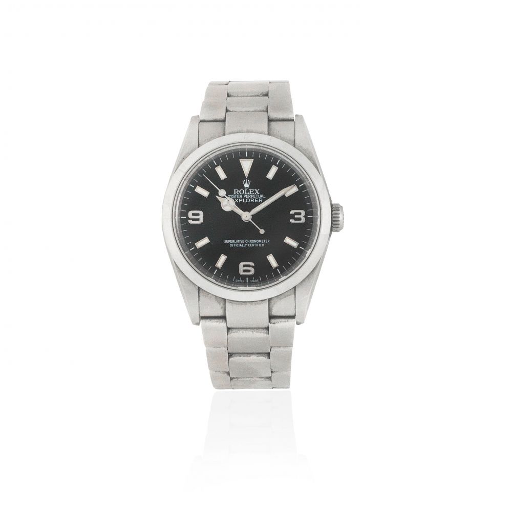 Rolex. A stainless steel automatic calendar bracelet watch