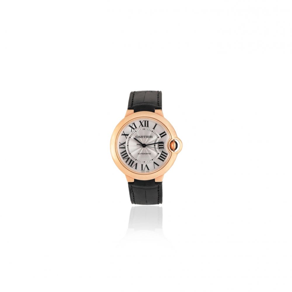 Cartier. An 18K rose gold automatic wristwatch