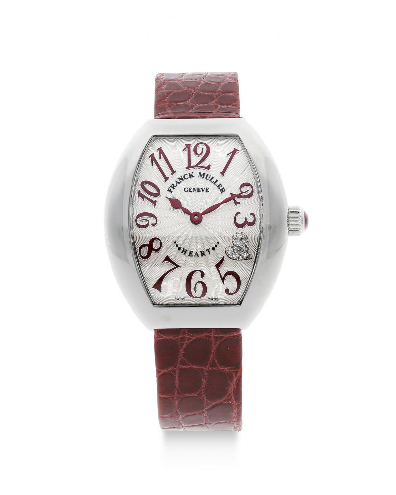 FRANCK MULLER | Heart, A NEW OLD STOCK STAINLESS STEEL WRISTWATCH with Diamond-Set Heart on Dial, CIRCA 2019