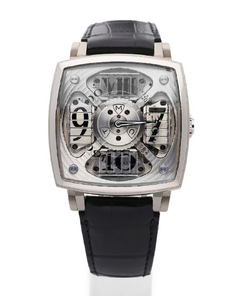 MCT (Manufacture Contemporaine du Temps) | Sequential One, Limited 1/5, A Very Rare Limited Edition White Gold Digital Hour Sequential Indicator Wristwatch with Jumping, Rotating Minute Sector, Circa 2010