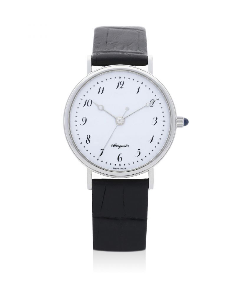 Breguet | Ref. 1775, A Limited Edition Platinum Wristwatch with Enamel Dial, Circa 2000