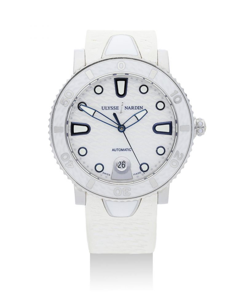 Ulysse Nardin | Marine Diver, A Stainless Steel Wristwatch With Date and Mother-of-Pearl Dial, Circa 2010