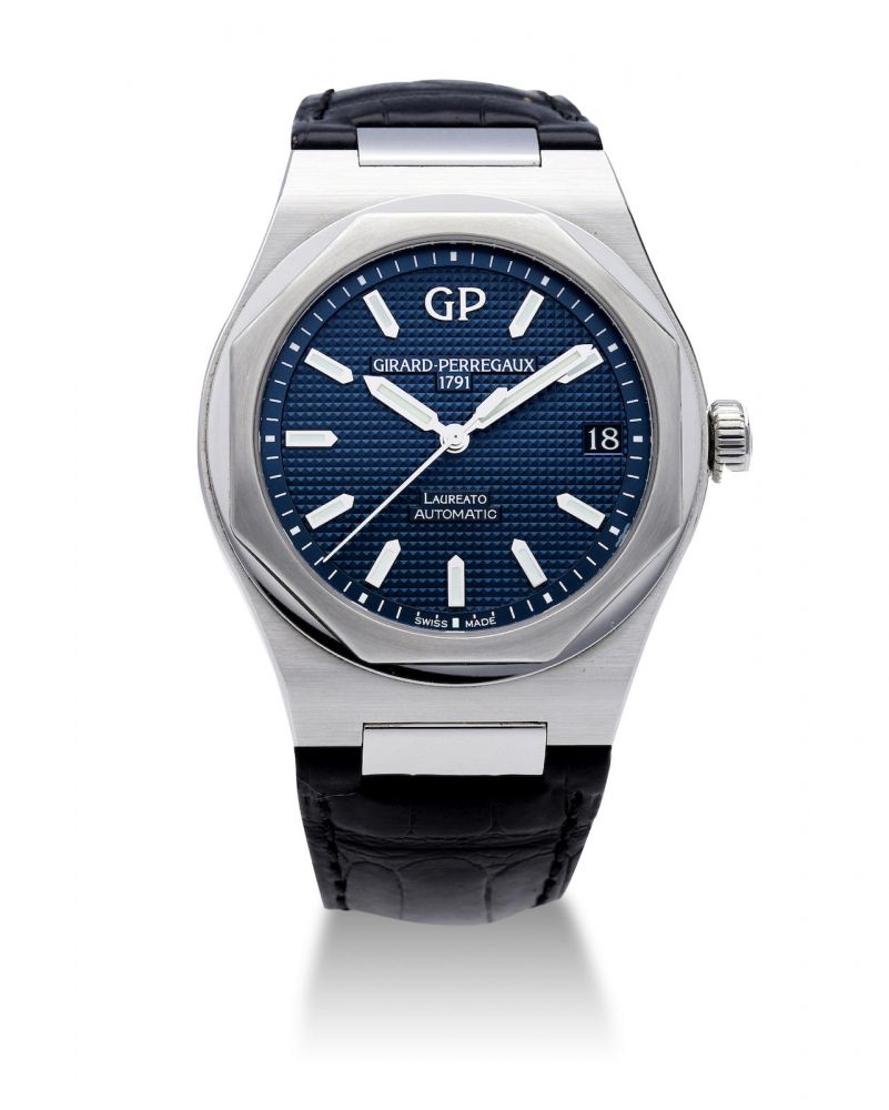 Girard-Perregaux | Laureato, A Stainless steel Wristwatch with Date, Circa 2018