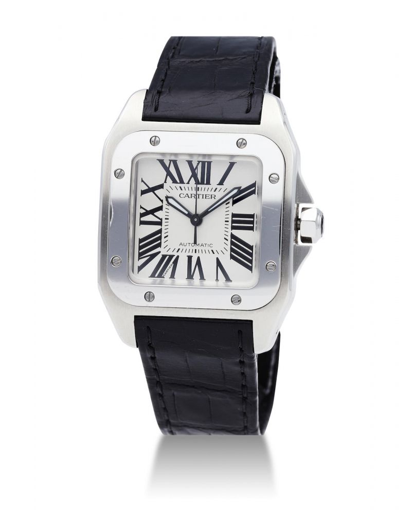 Cartier | Santos 100 Ref.2878, A Stainless Steel Wristwatch, Circa 2013