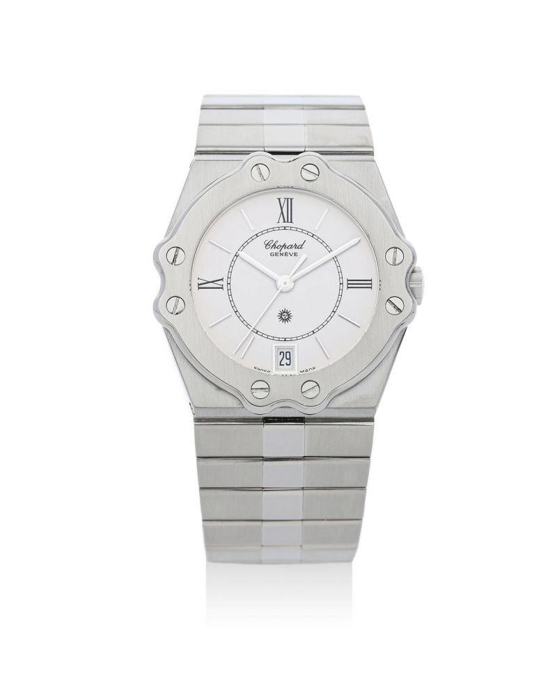 Chopard | St. Moritz, A Stainless Steel Bracelet Watch with Date, Circa 1990