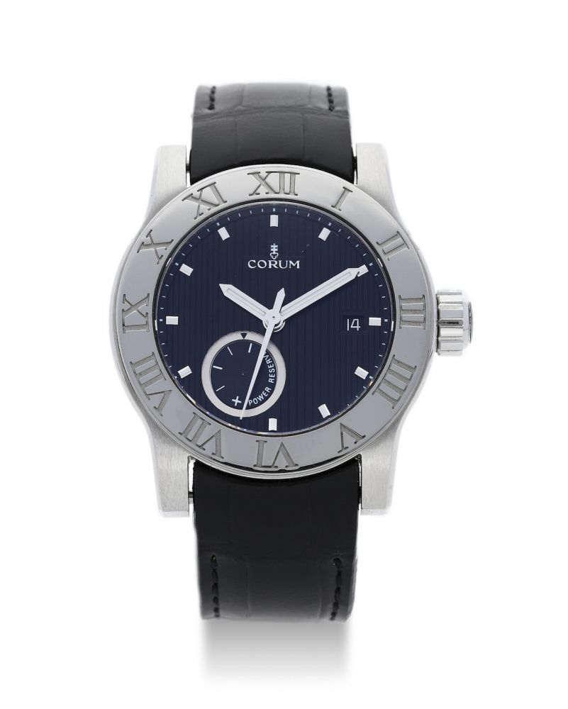 Corum | Romulus, A Stainless Steel Wristwatch with Power Reserve, Circa 2010